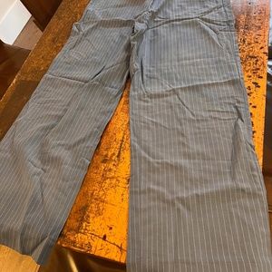 Banana Republic wide leg blue pinstripe pants size L